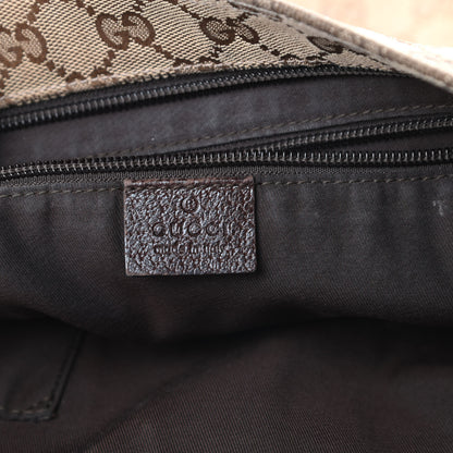 Gucci Monogram Web Medium Flat Messenger Bag Brown 6 of 14
