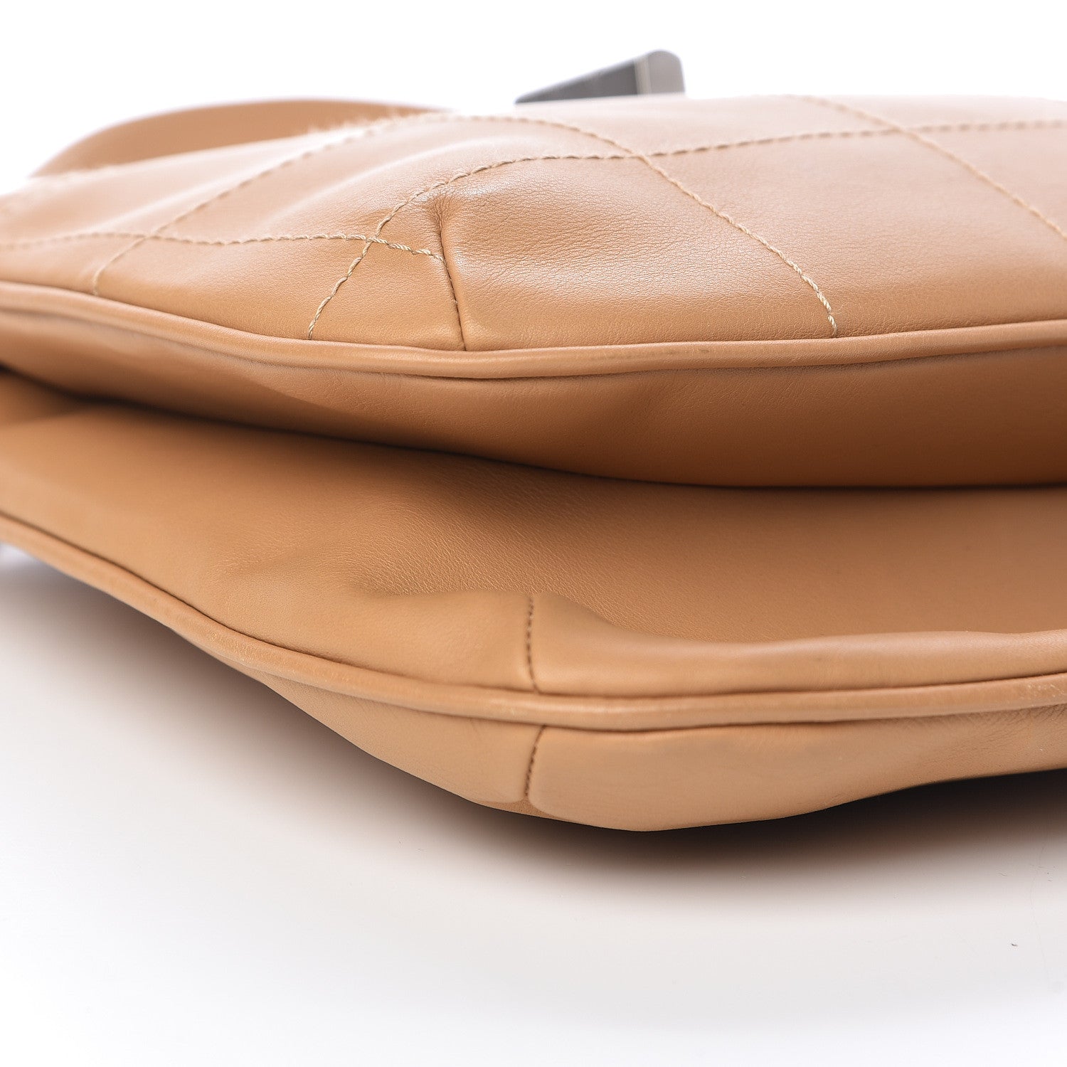 Chanel Calfskin Square Stitched Mademoiselle Hobo Tan 8 of 18