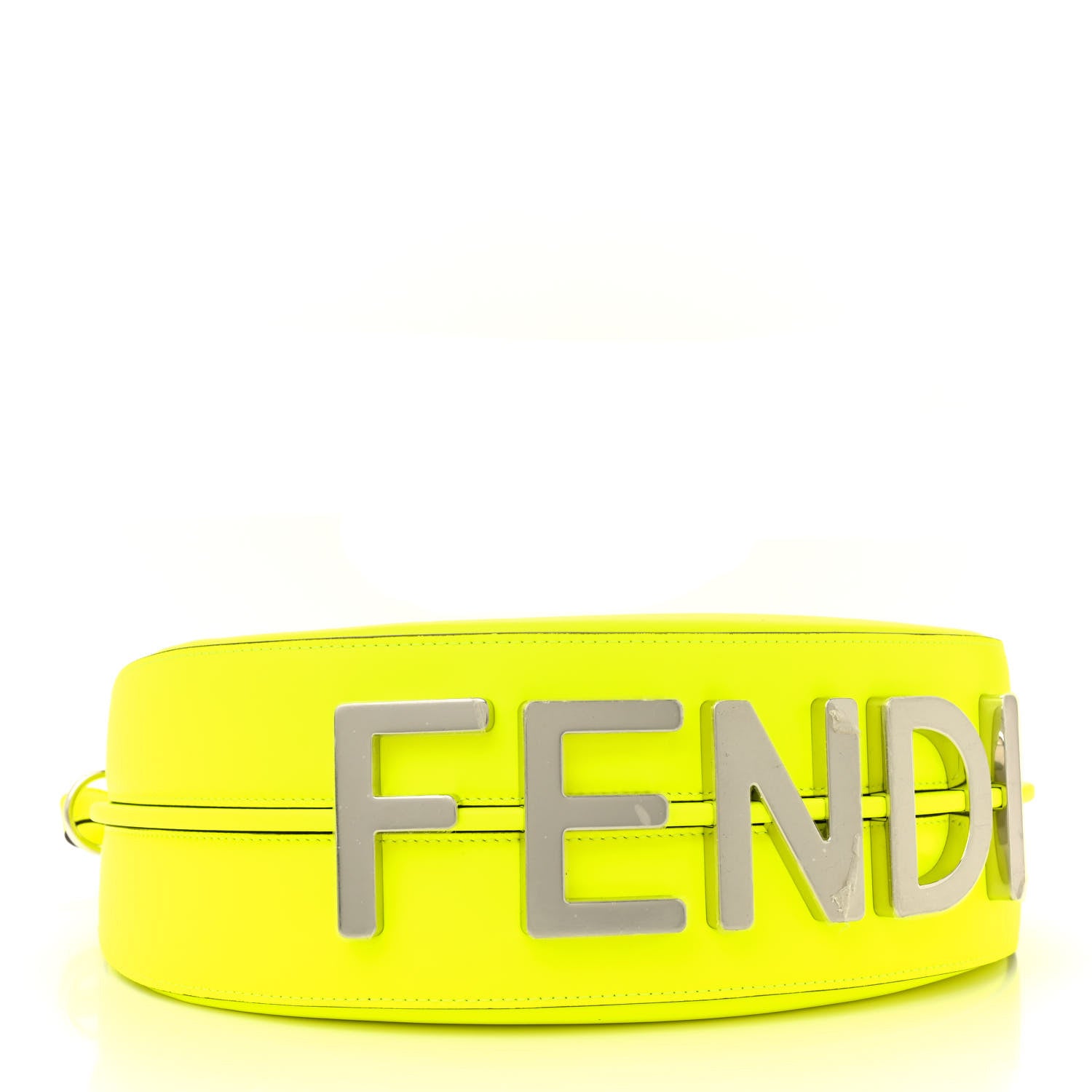 Fendi Vitello Grace Matte Small Fendigraphy Hobo Bag Neon Yellow 4 of 10