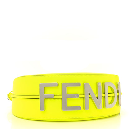 Fendi Vitello Grace Matte Small Fendigraphy Hobo Bag Neon Yellow 4 of 10