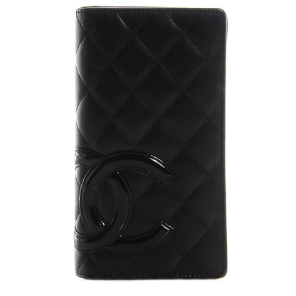 Chanel Calfskin Cambon Quilted Yen Wallet Black 1 of 6