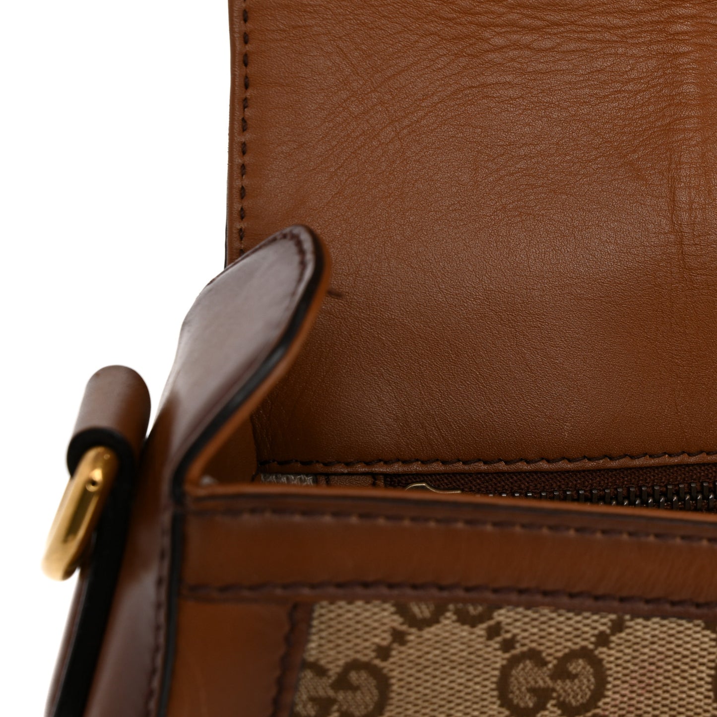 Monogram Medium Lady Web Shoulder Bag Beige Cuir