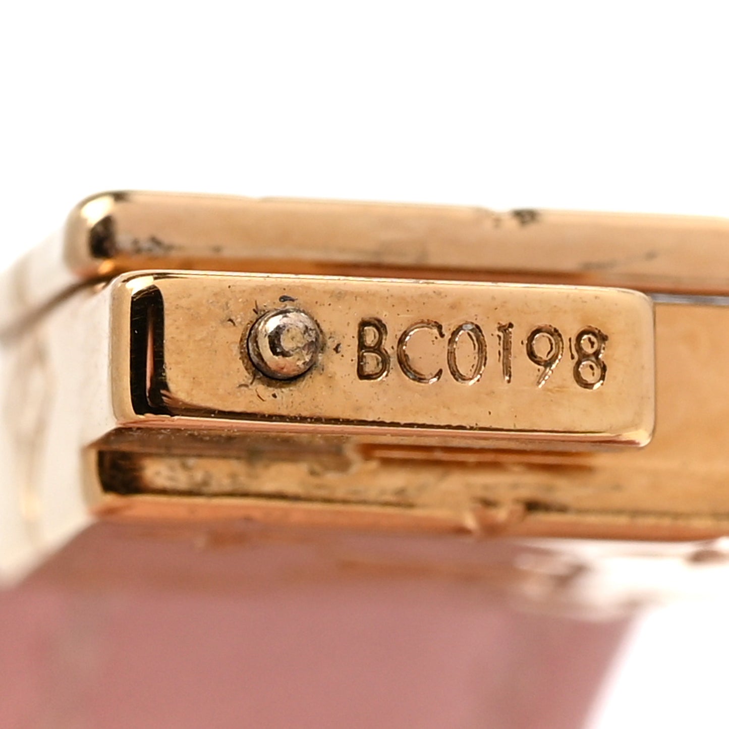 Monogram LV Circle Reversible Bracelet 17 Rose Ballerine