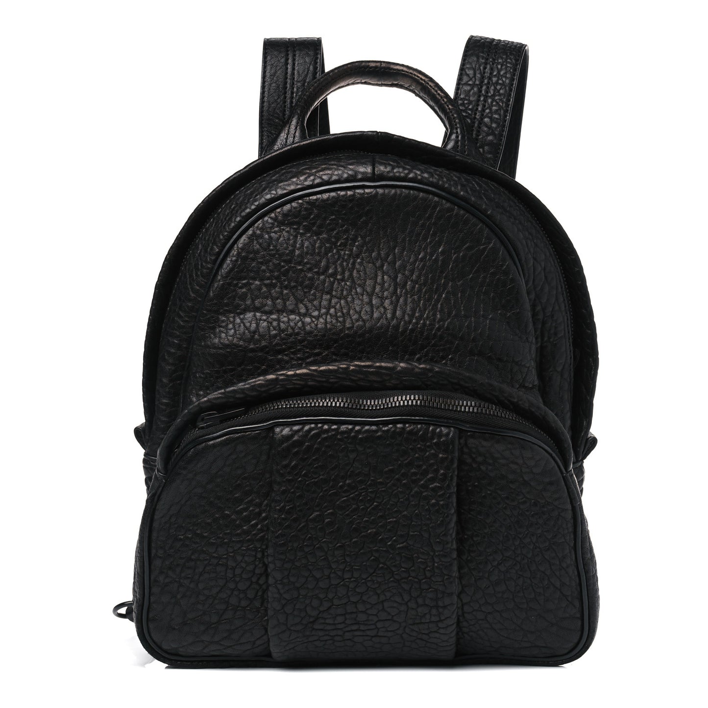 Pebbled Lambskin Dumbo Backpack Black Matte Black Hardware