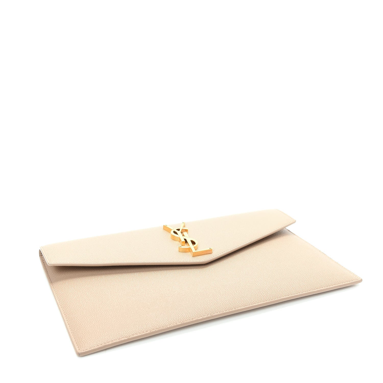 Saint Laurent Grain De Poudre Uptown Pouch Dark Beige 4 of 7
