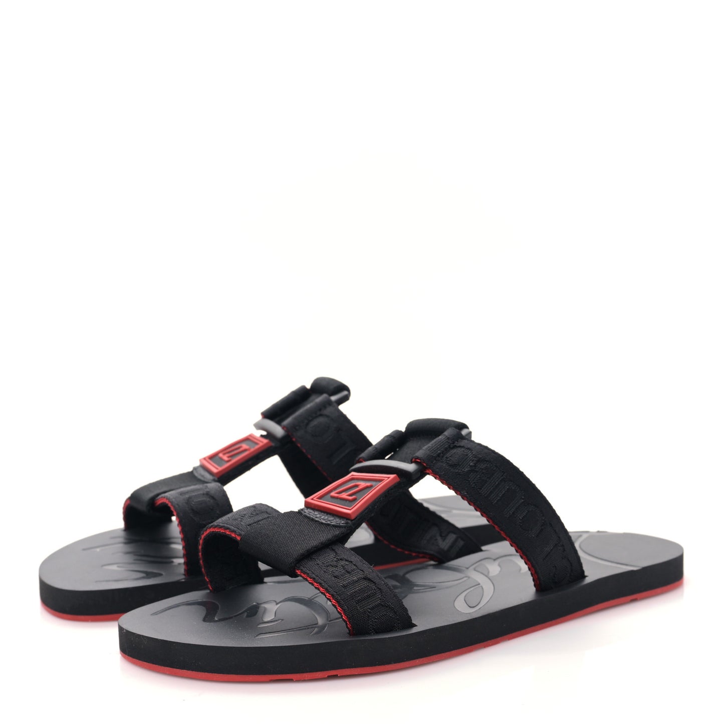Rubber Surf Mens Flat Sandal 40 Black