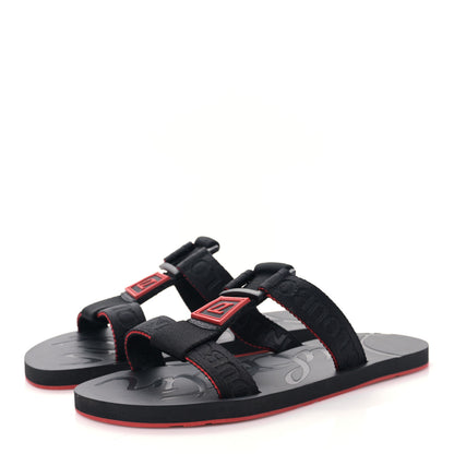 Christian Louboutin Rubber Surf Mens Flat Sandal 40 Black 3 of 7