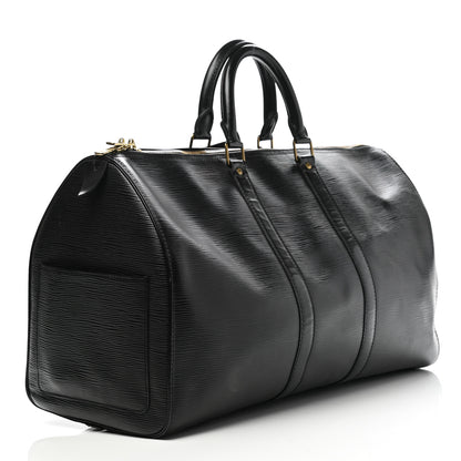 Louis Vuitton Epi Keepall 45 Black 3 of 20