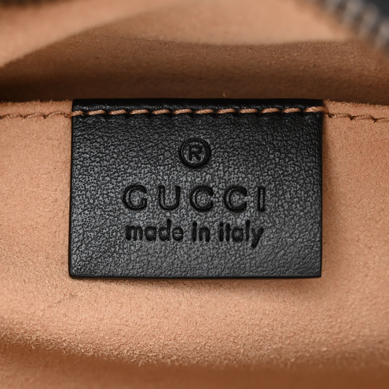 Gucci Calfskin Matelasse Mini GG Marmont Chain Shoulder Bag Black 6 of 10