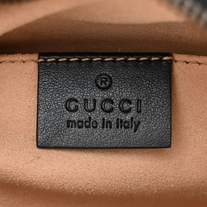 Gucci Calfskin Matelasse Mini GG Marmont Chain Shoulder Bag Black 6 of 10