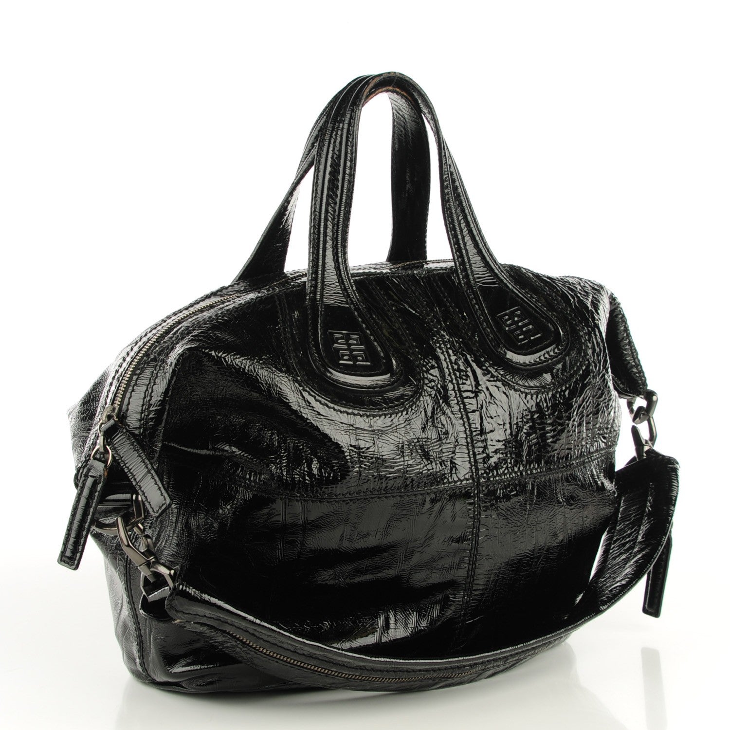 Givenchy Crinkled Patent Calfskin Small Nightingale Black 3 of 7
