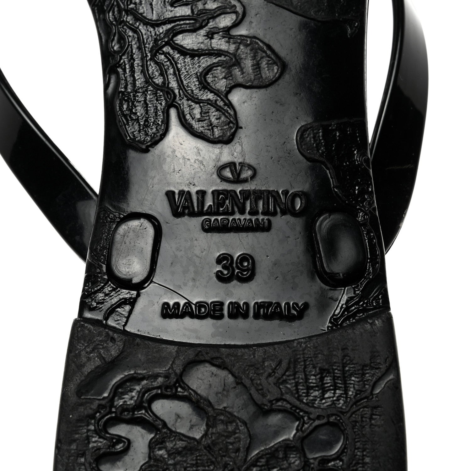 Valentino Garavani PVC Jelly Rockstud Bow Thong Sandals 39 Black 7 of 7