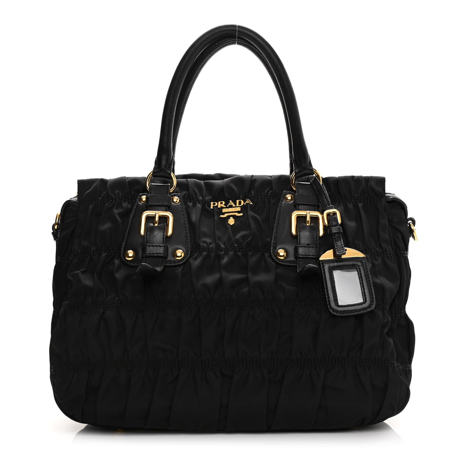 Prada Tessuto Nylon Gaufre Tote Black 1 of 16