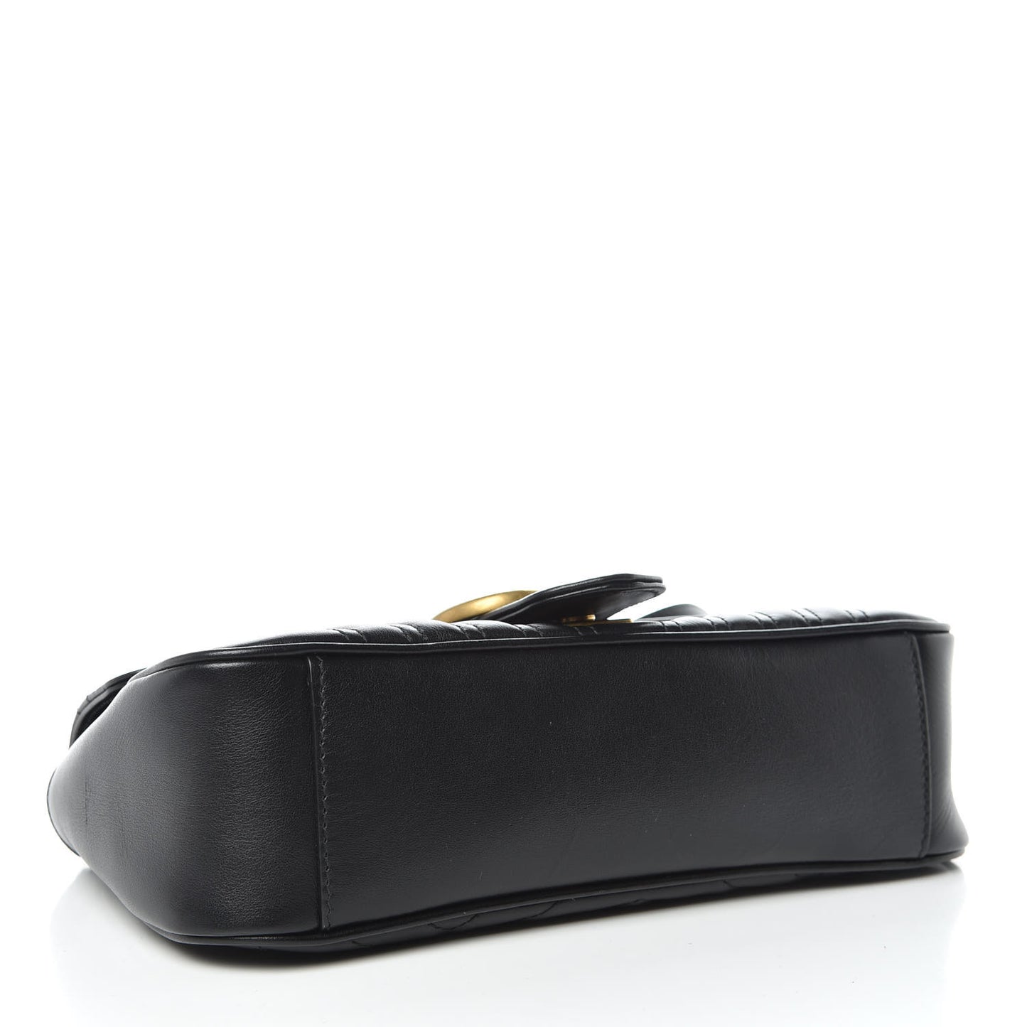 Calfskin Matelasse Small GG Marmont Shoulder Bag Black