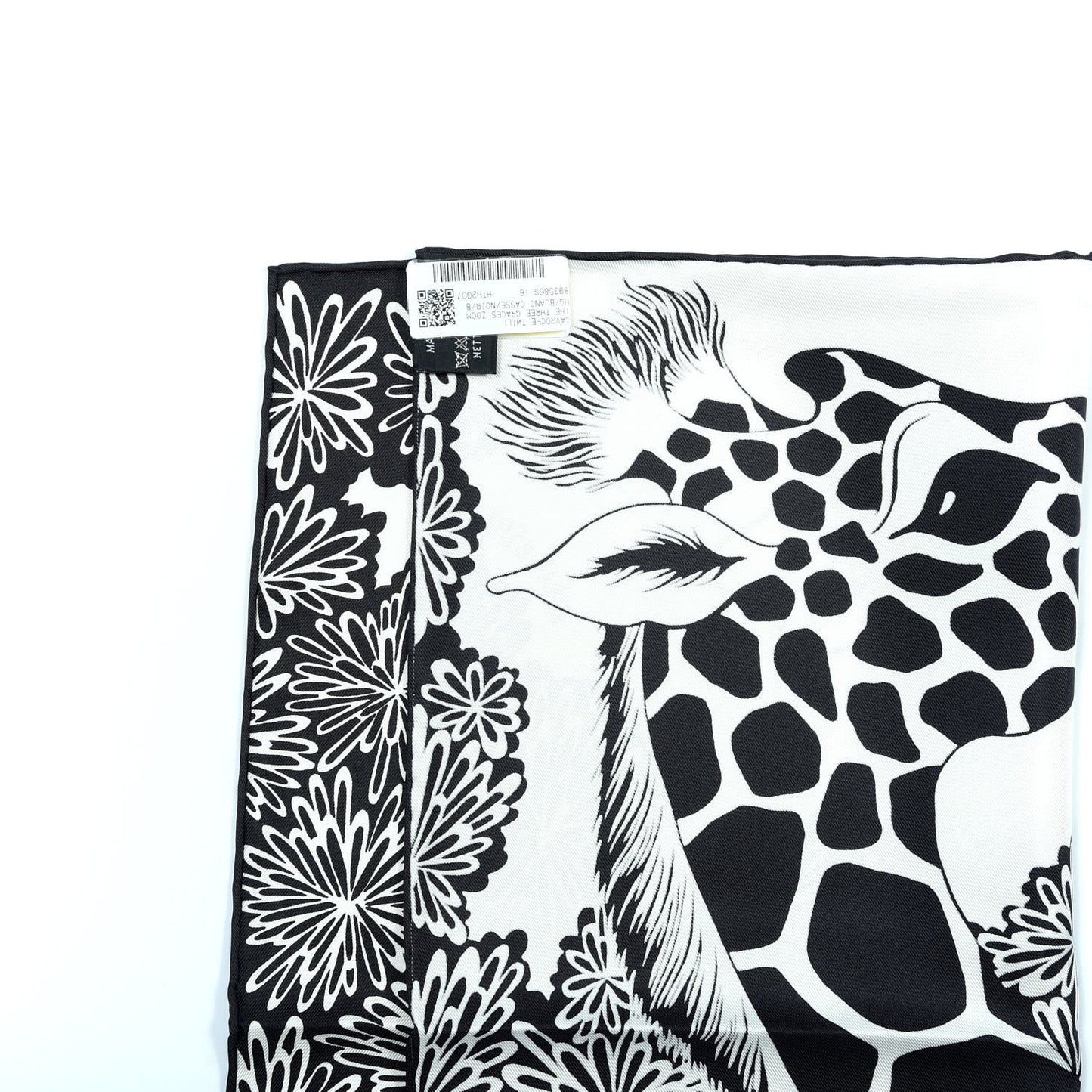 Silk The Three Graces Zoom Scarf 45 Blanc Casse Black