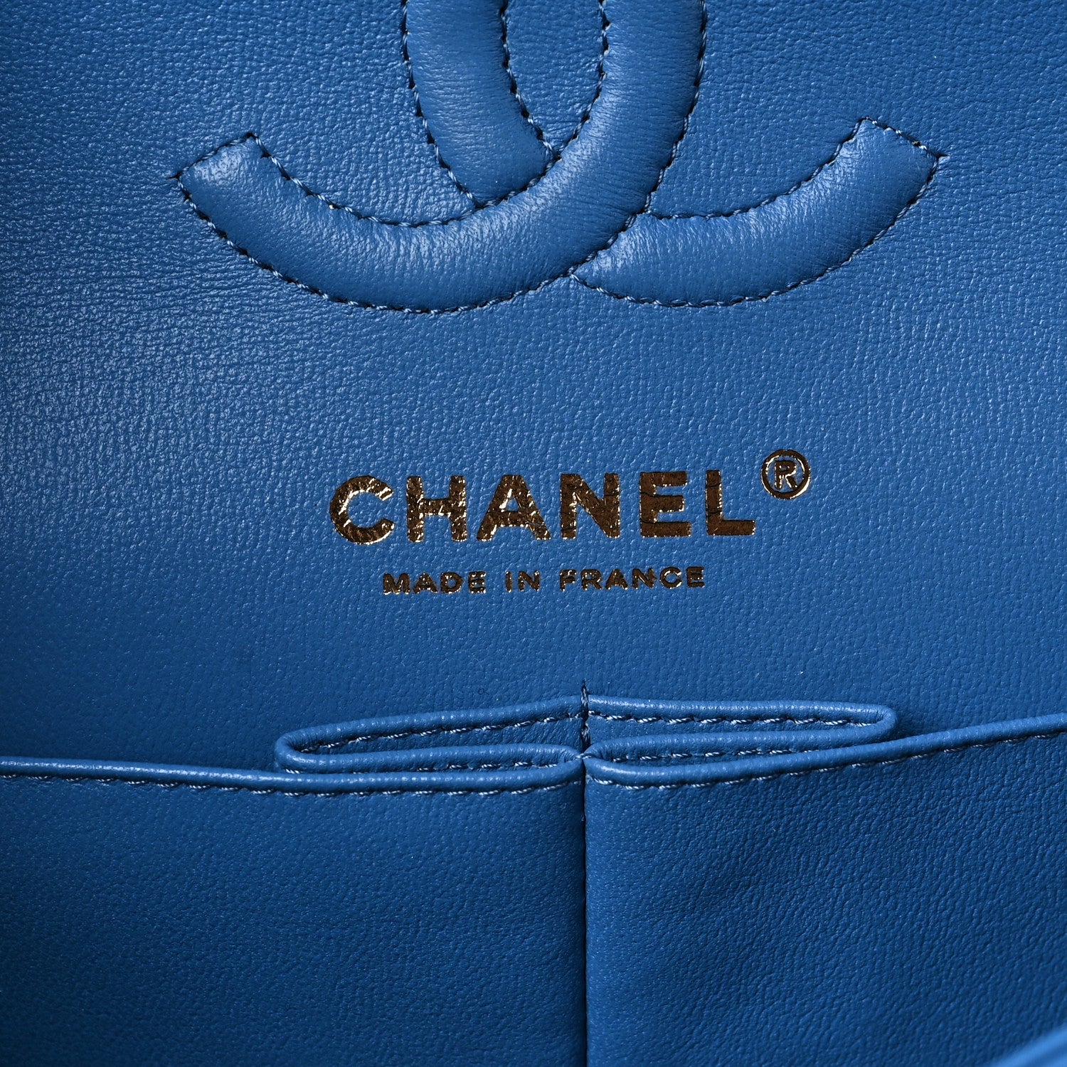 Chanel Caviar Quilted Small Double Flap Blue 5 of 9