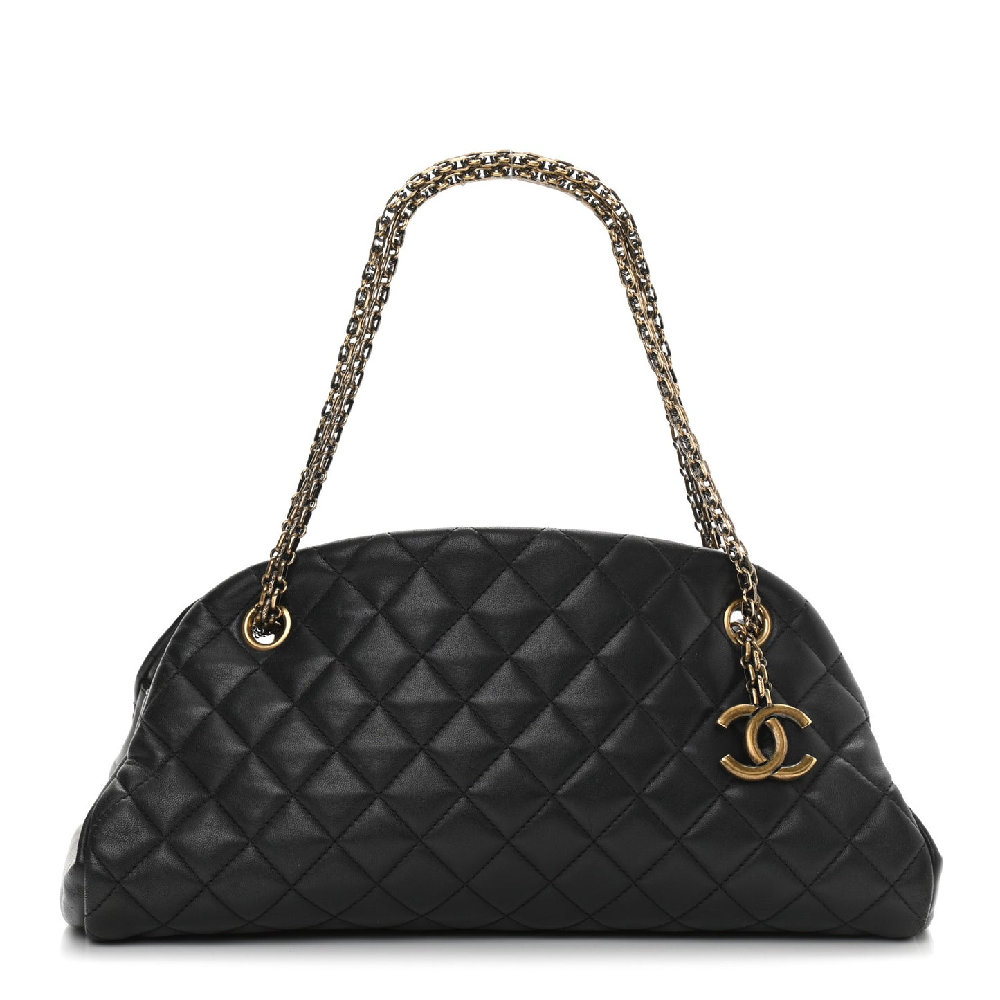 Lambskin Quilted Medium Just Mademoiselle Black