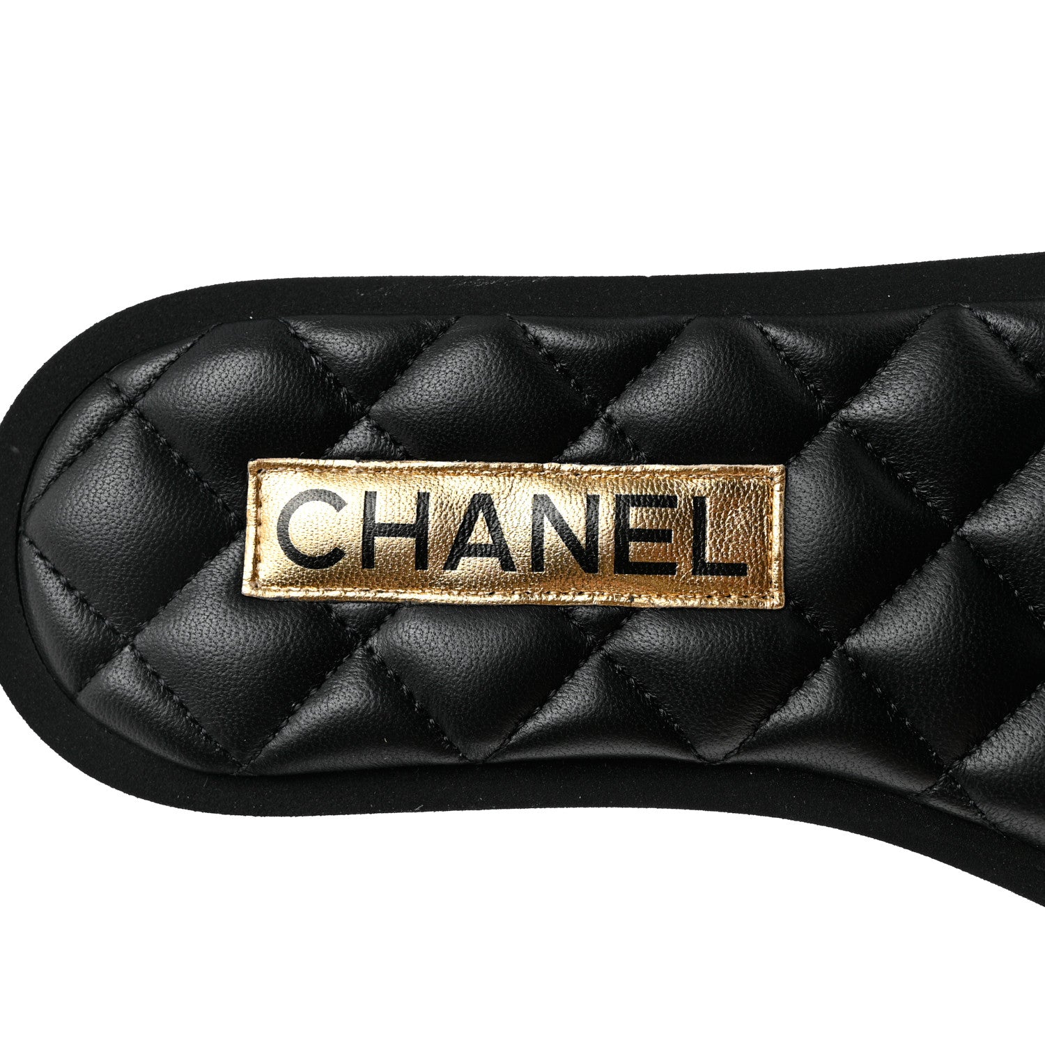 Chanel Lambskin Quilted Textured CC Mules Sandals 35 Black 6 of 8