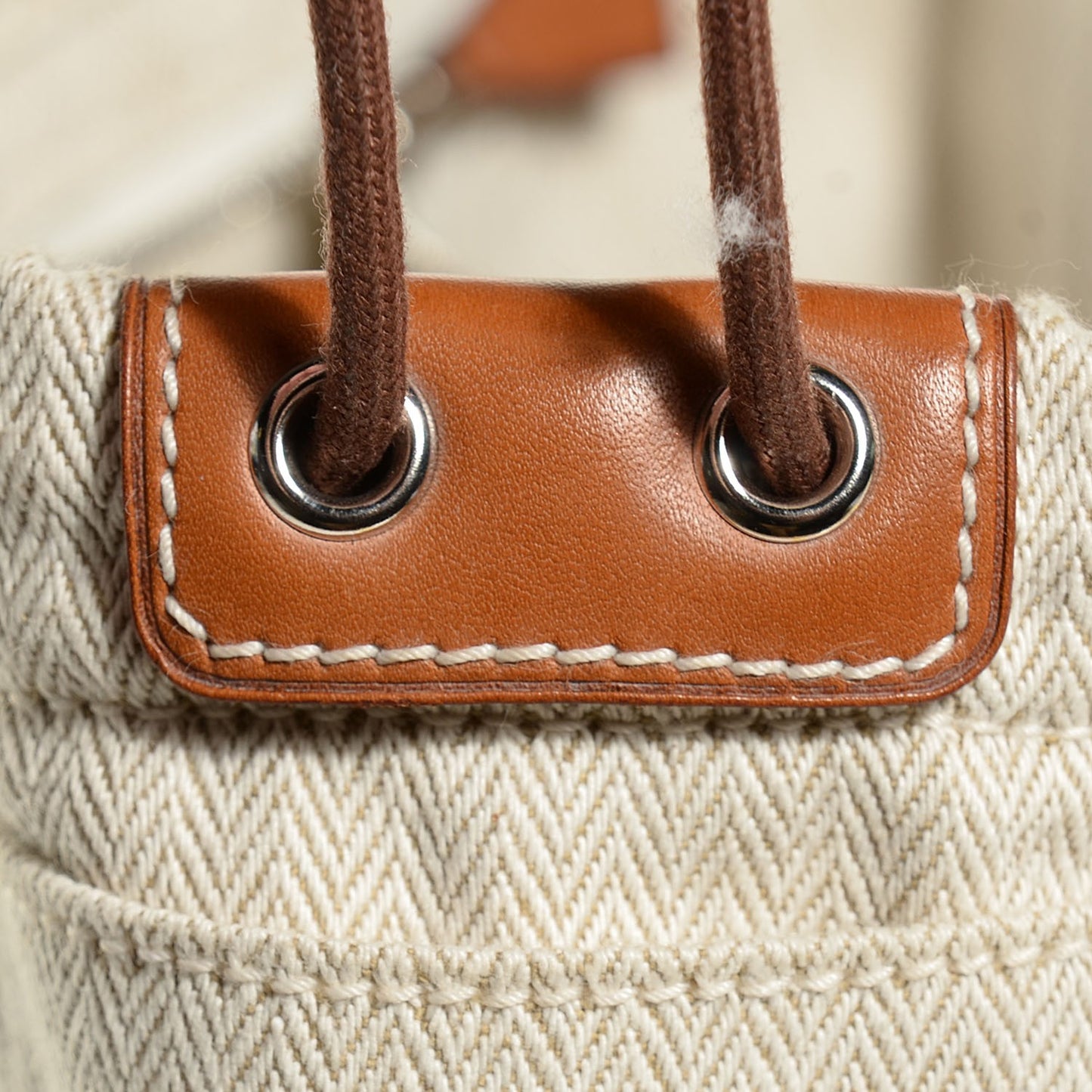Canvas Barenia Fourbi 25 MM Pouch Naturel Fauve