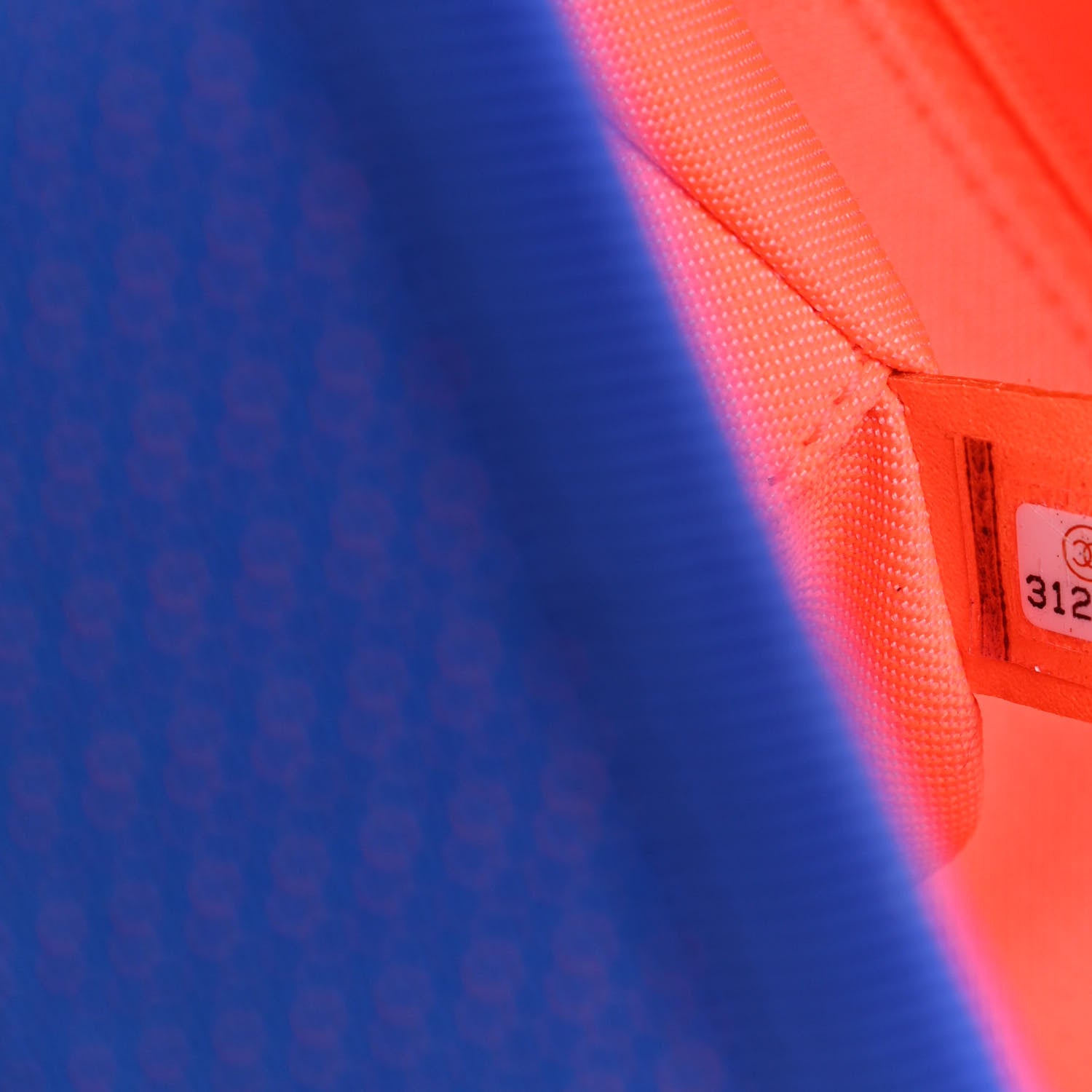 Chanel Mixed Fibers Mini Deauville Tote Blue Orange 6 of 10