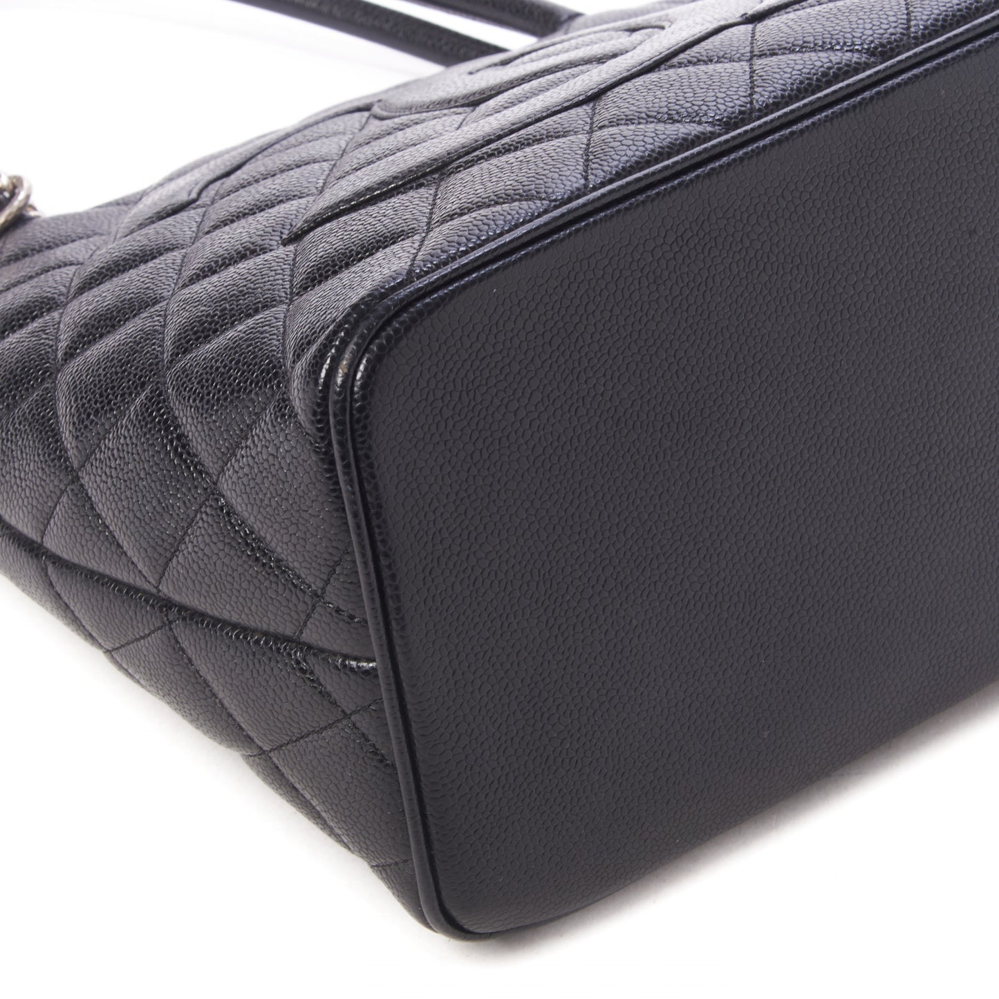Caviar Quilted Medallion Tote Black