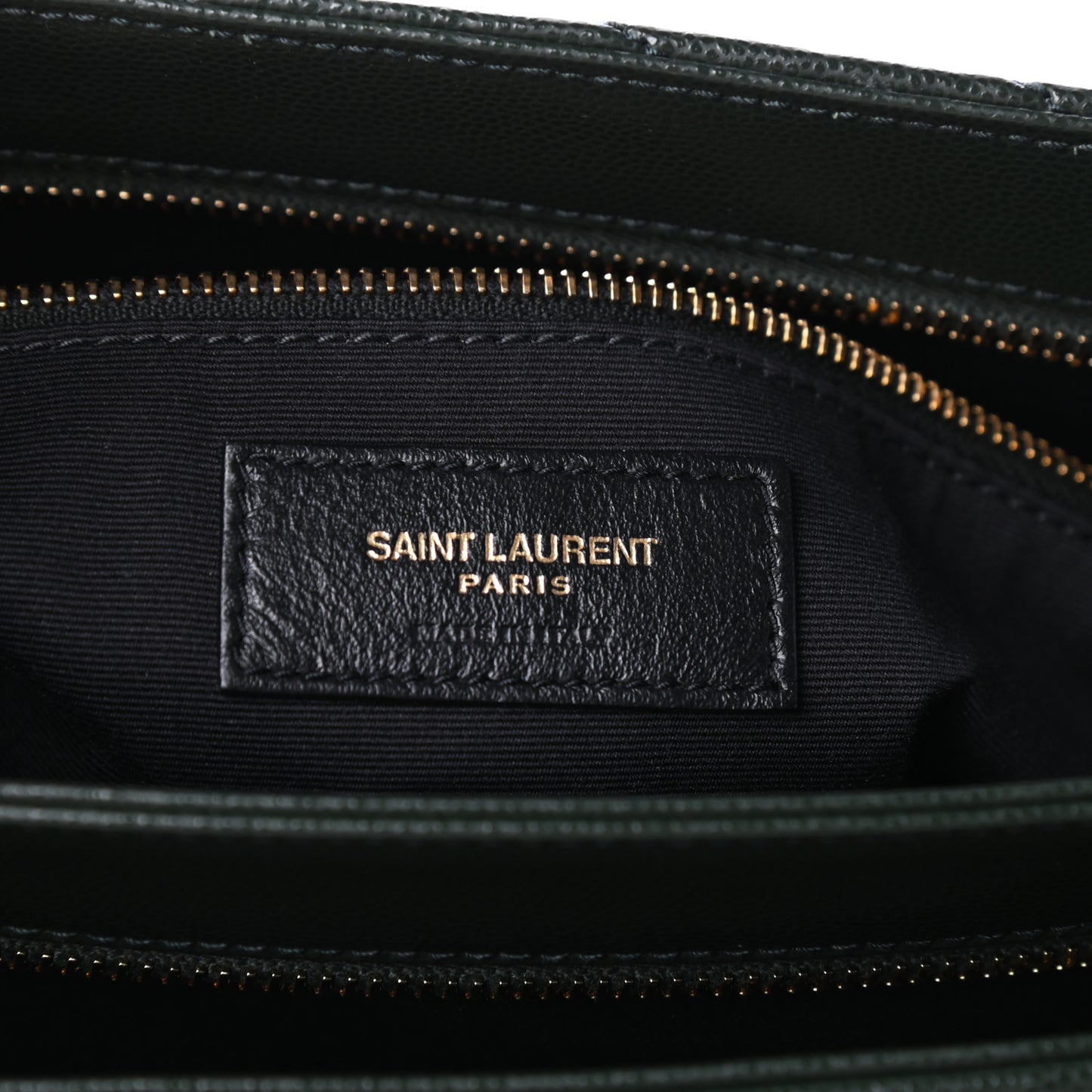 Grain de Poudre Matelasse Chevron Medium Tribeca Shopping Bag Vert Fonce