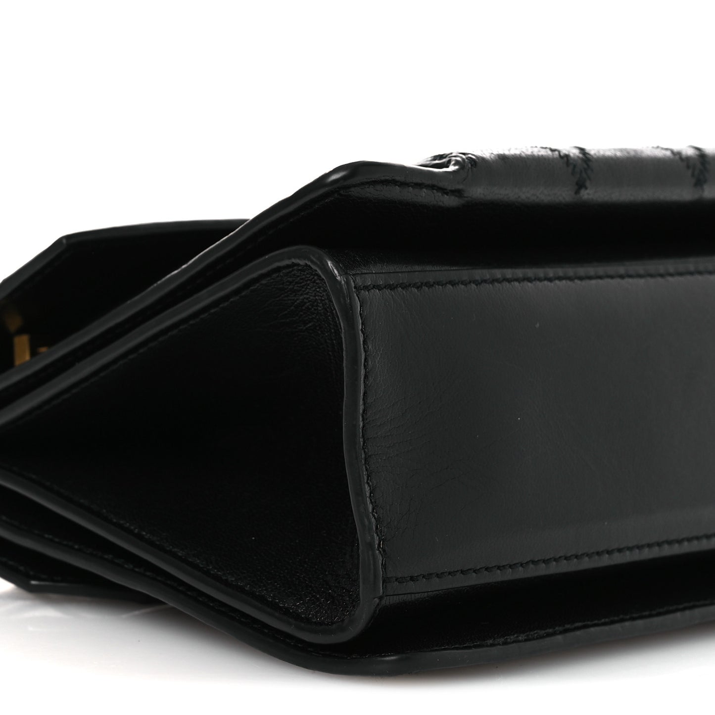 Goatskin Quilted Small GV3 Shoulder Bag Black