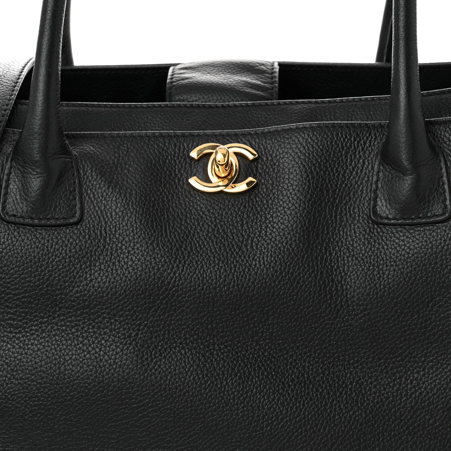 Chanel Calfskin Cerf Executive Shopper Tote Black 8 of 12