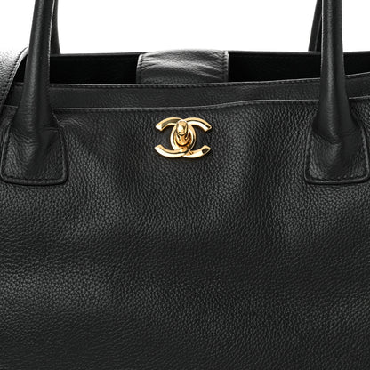 Chanel Calfskin Cerf Executive Shopper Tote Black 8 of 12