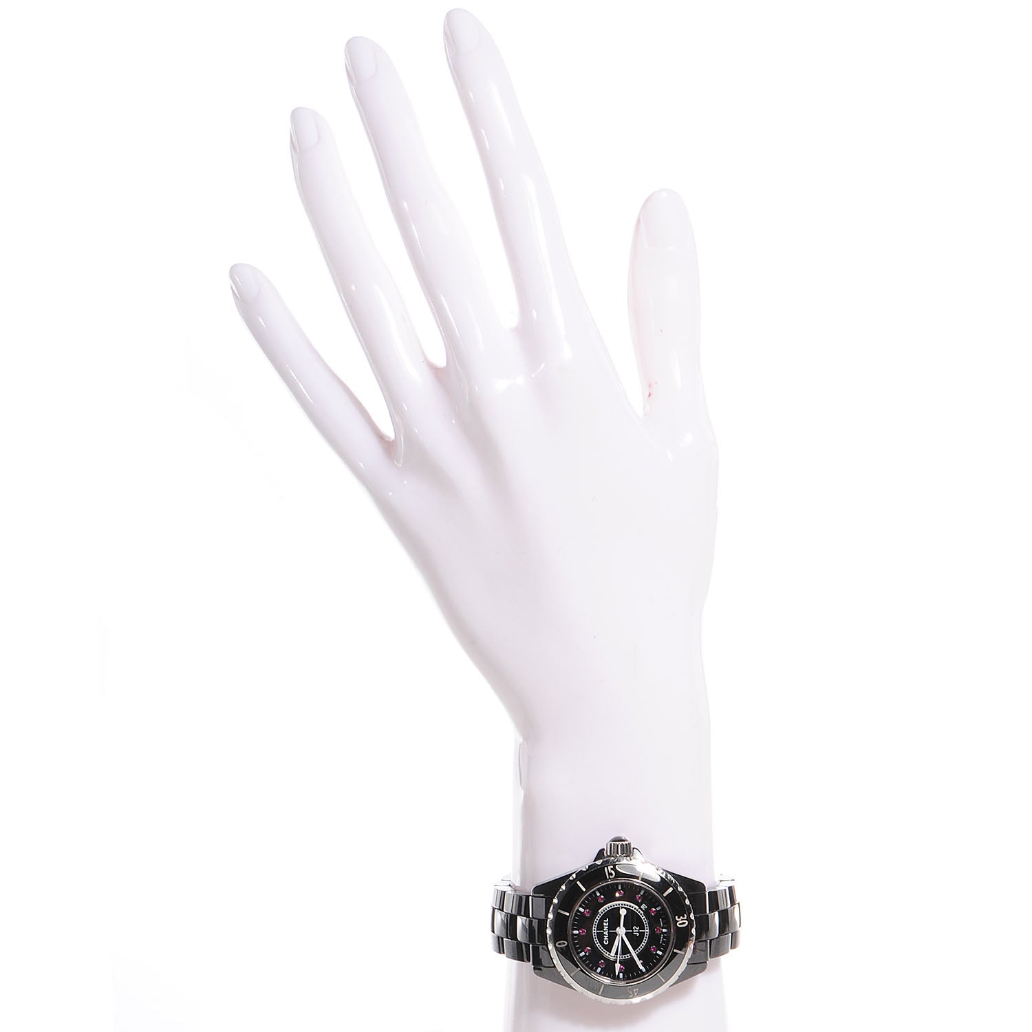 Chanel Stainless Steel Ceramic Ruby 33mm J12 Quartz Watch Black 2 of 6