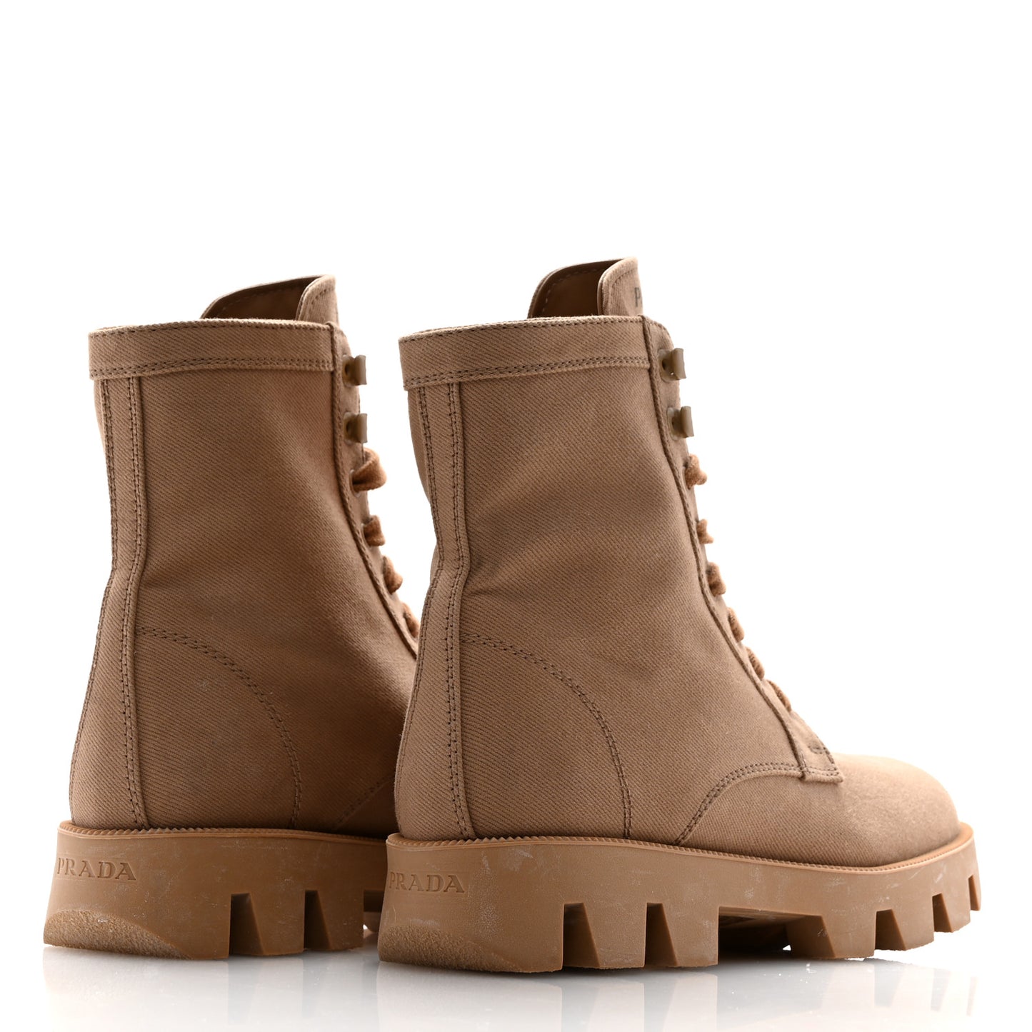 Washed Denim Rocksand 45mm Combat Boots 39 Kaki