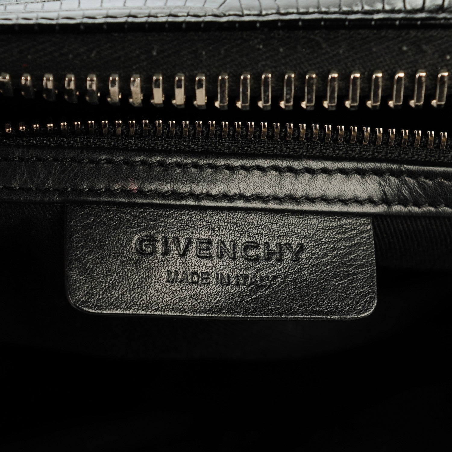 Givenchy Calfskin Lizard Embossed Medium Antigona Black 6 of 7