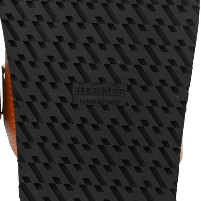 Hermes Calfskin Womens Chypre Sandals 37 Naturel 6 of 10