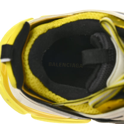 Balenciaga Mesh Nylon Womens Track Sneakers 39 Jaune Black White 7 of 8
