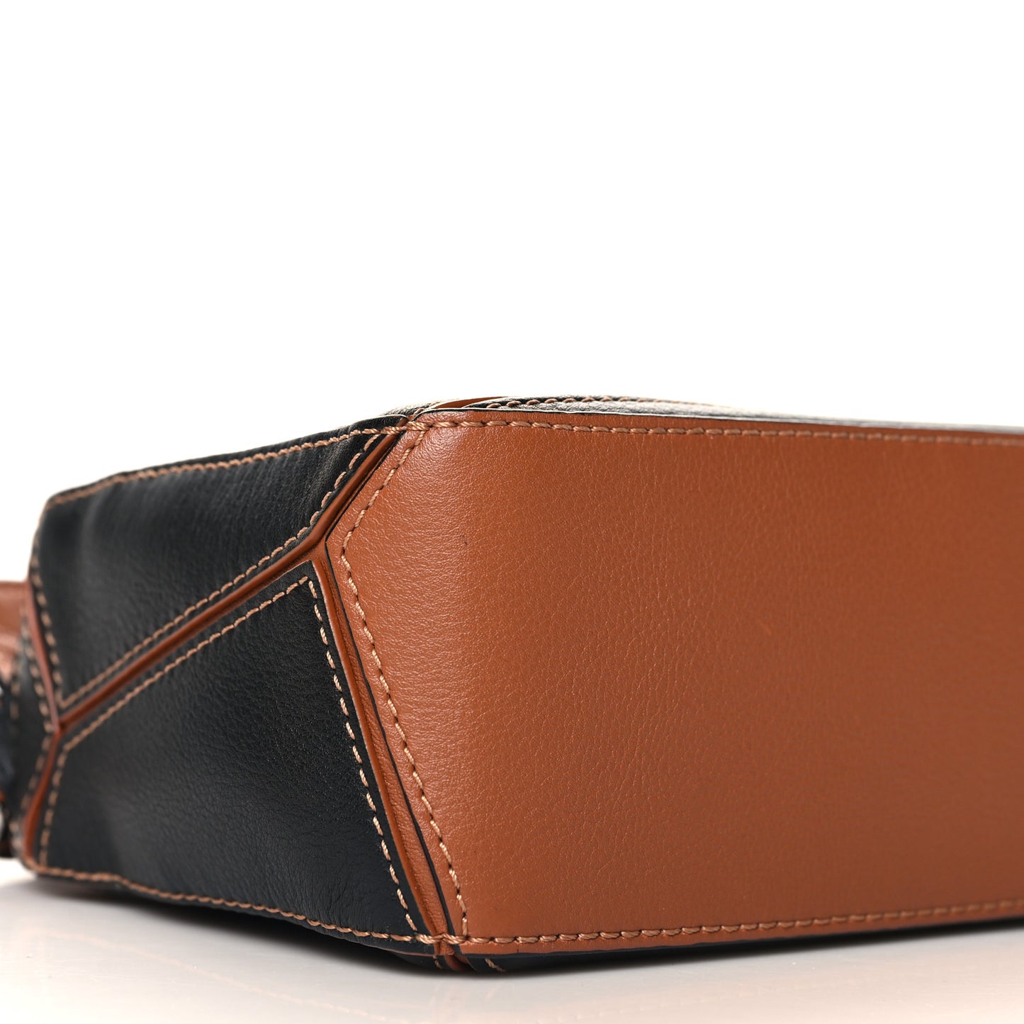 Calfskin Mini Puzzle Bag Tan Black