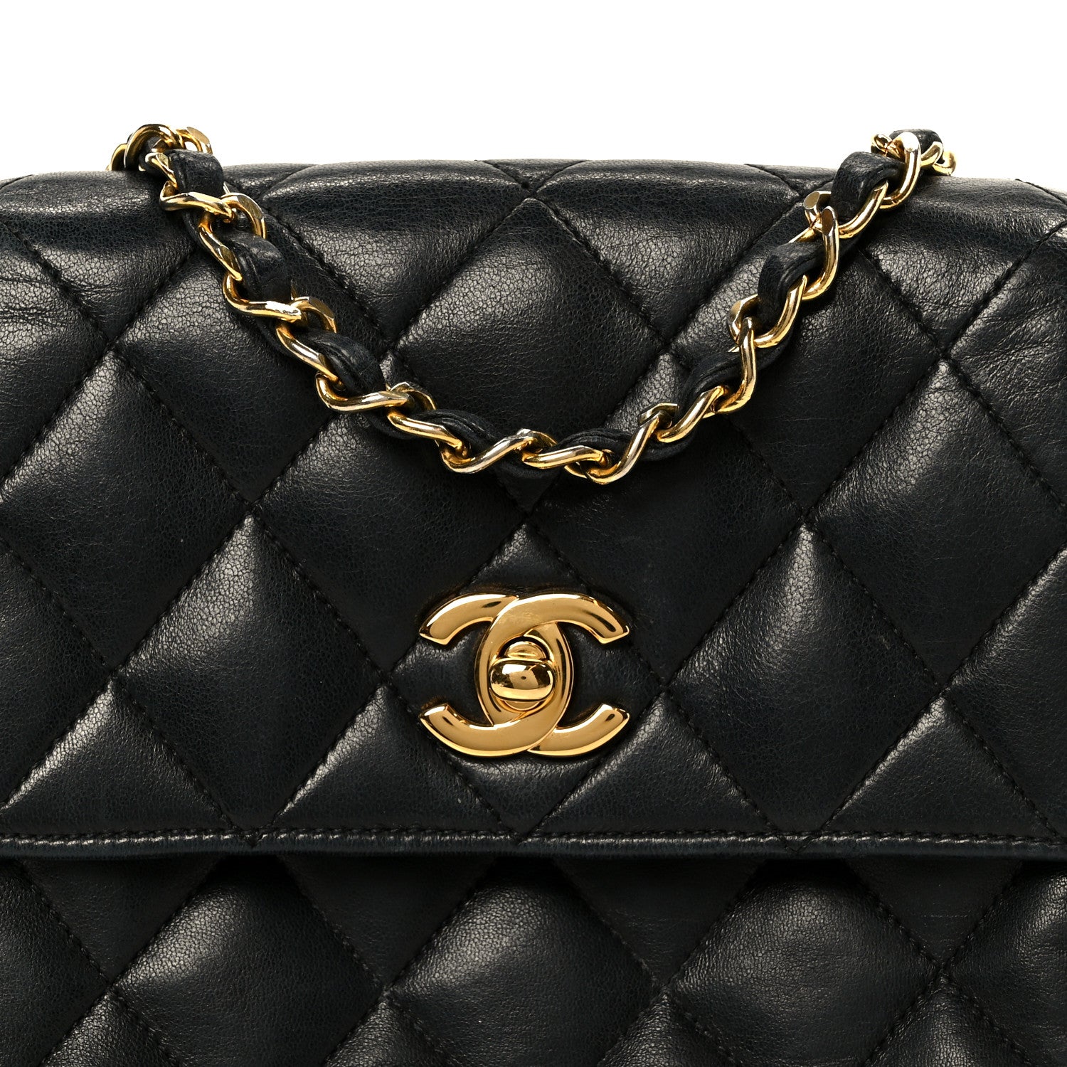 Chanel Lambskin Quilted Mini Flap Crossbody Black 10 of 12