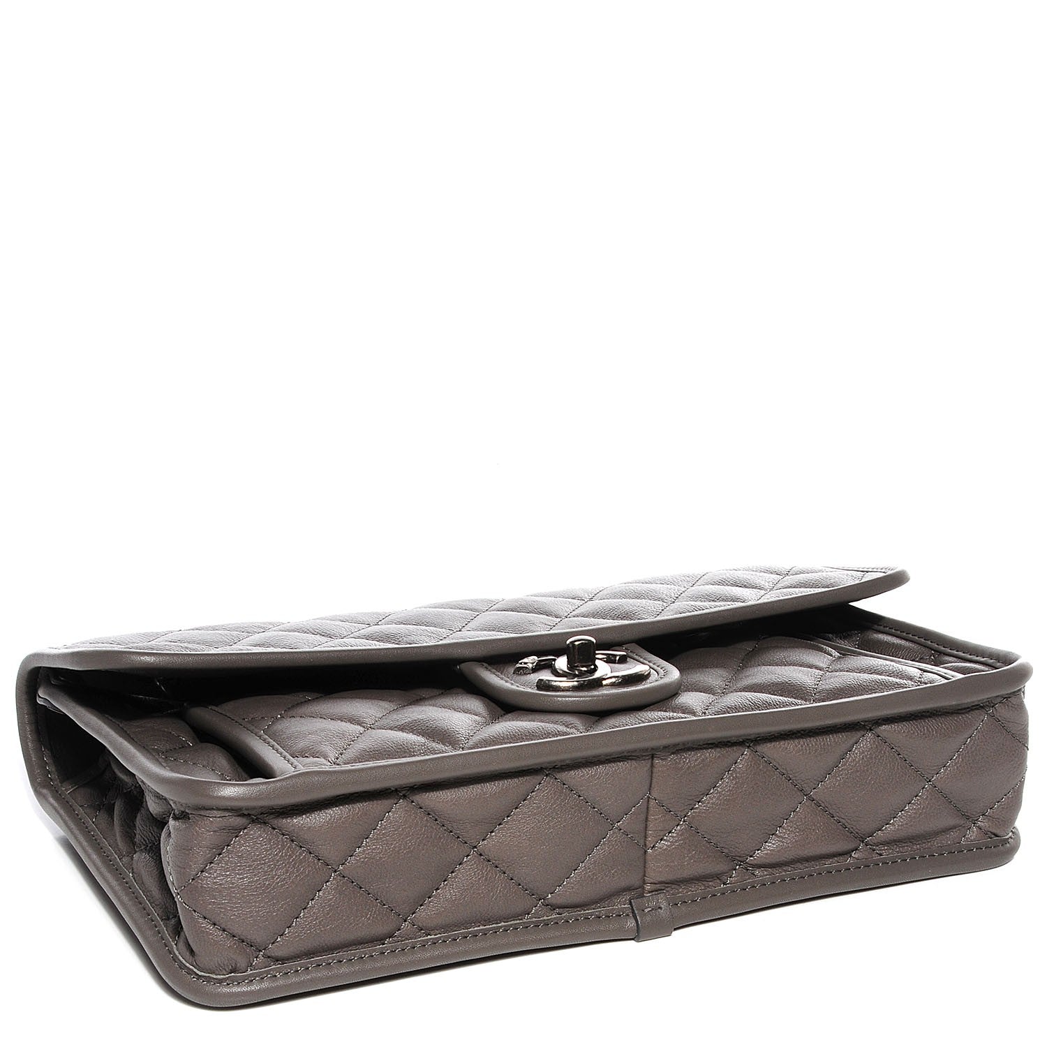 Chanel Calfskin Medium Casual Riviera Flap Dark Grey 4 of 9