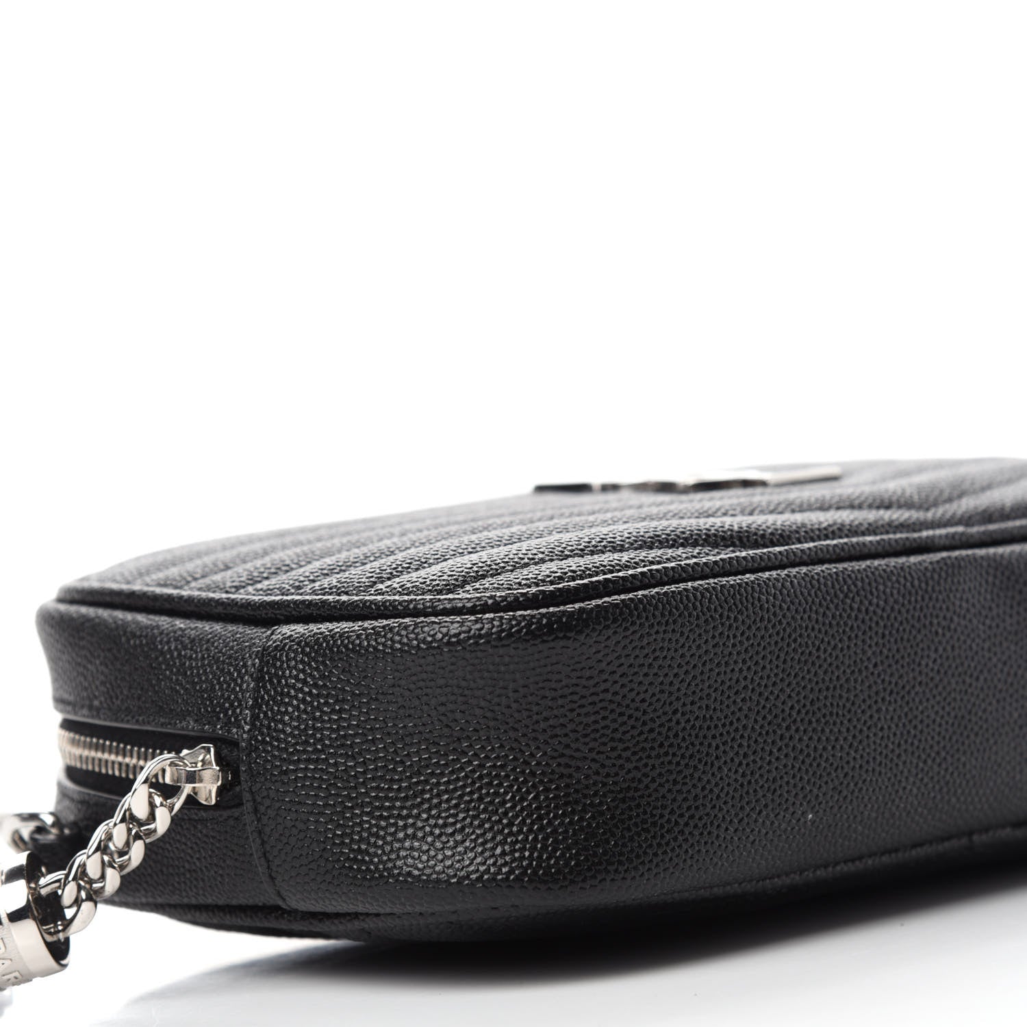 Saint Laurent Grain De Poudre Matelasse Monogram Mini Lou Camera Bag Black 11 of 20