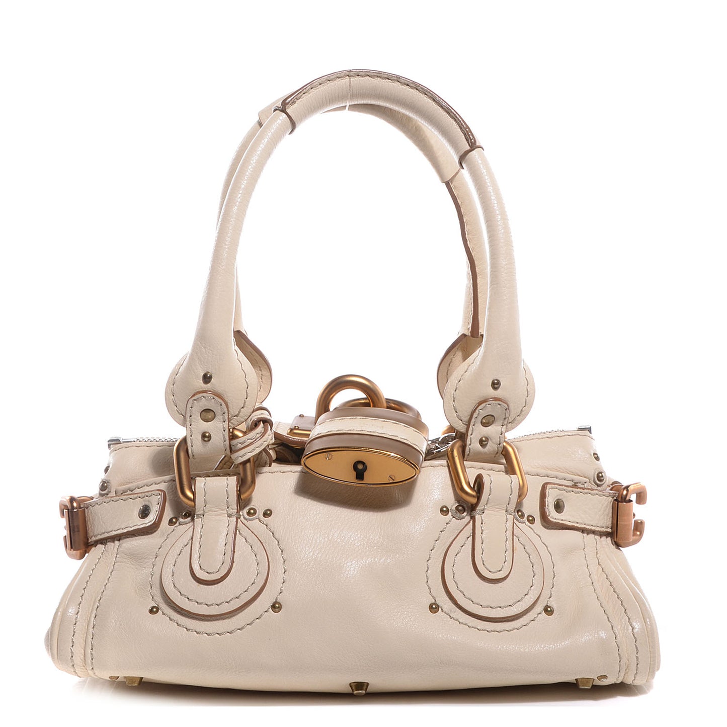 Leather Small Paddington Ivory