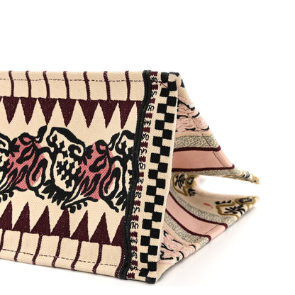 Christian Dior Canvas Embroidered Geometric Medium Book Tote Multicolor 10 of 18