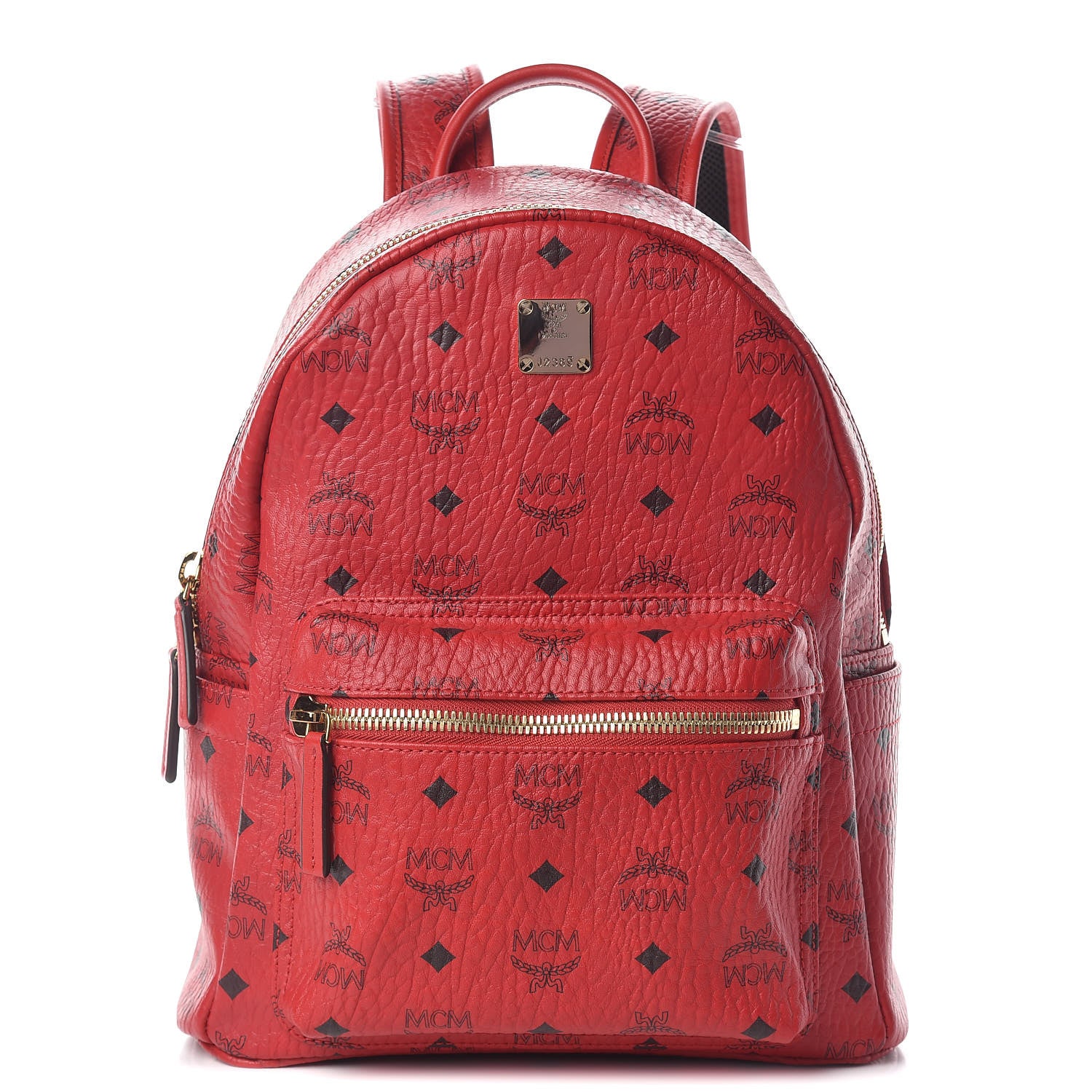 MCM Visetos Small Stark Backpack Red 1 of 12