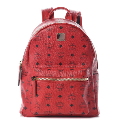 MCM Visetos Small Stark Backpack Red 1 of 12