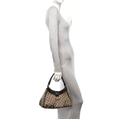 Gucci Monogram Medium D Gold Ring Hobo Dark Brown 3 of 11