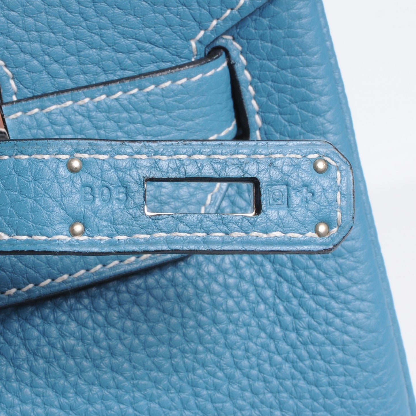Taurillon Clemence Birkin 35 Blue Jean