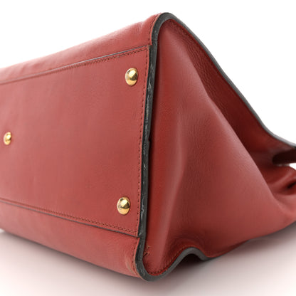 Fendi Vitello Suede Large Peekaboo Iconic Satchel Terra di Siena 10 of 15