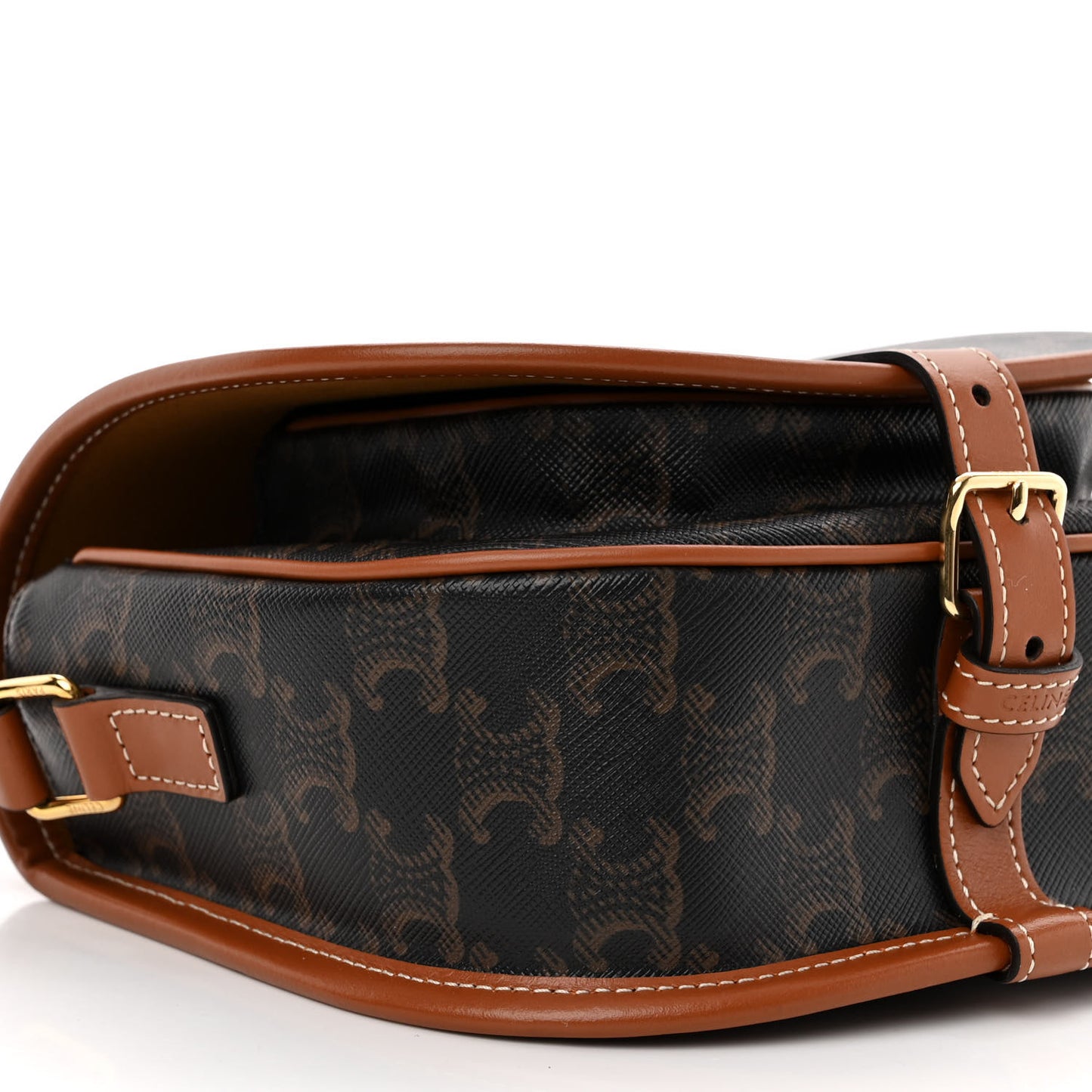 Triomphe Canvas Medium Folco Bag Tan