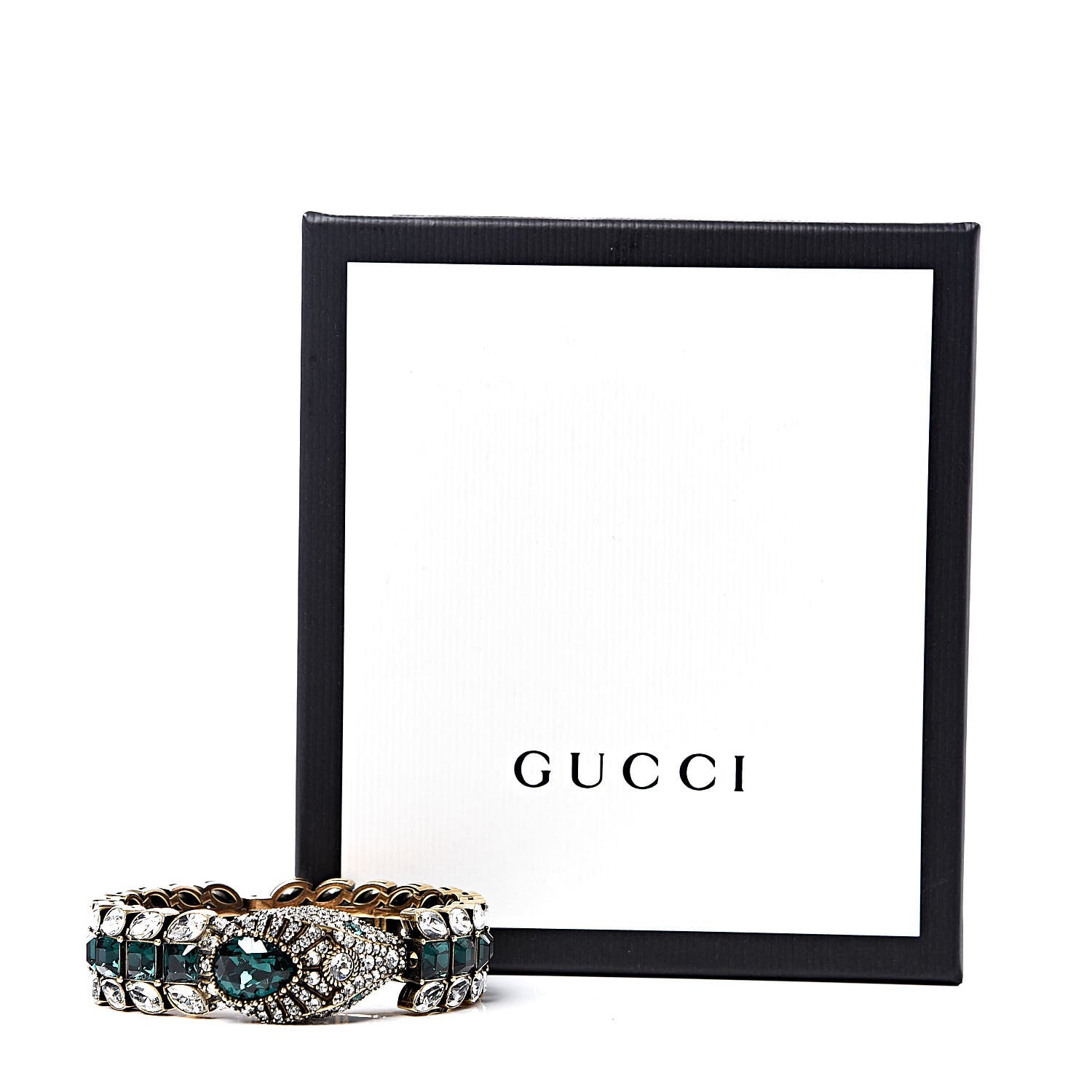 Gucci Crystals Snake Bracelet S White Green 5 of 5