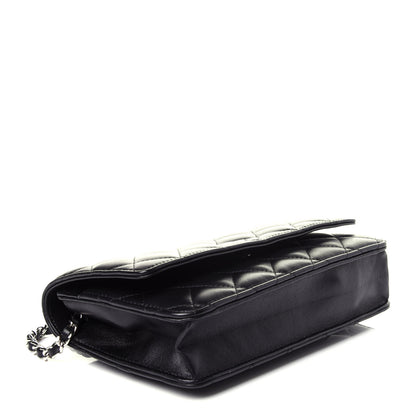 Chanel Lambskin Quilted Wallet On Chain WOC Black 5 of 11