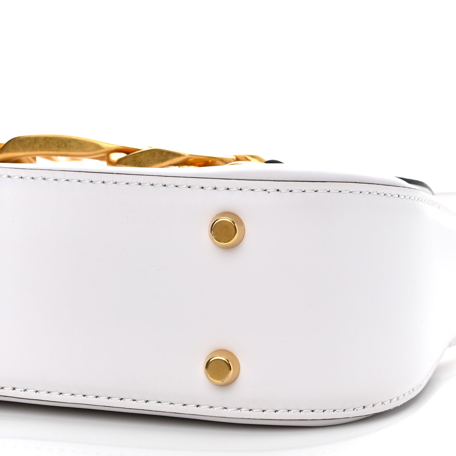 Valentino Garavani Calfskin Small Vlogo Chain Shoulder Bag Optic White 9 of 9