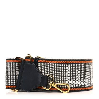 Fendi Cannete Ribbon Poly Vitello Century Logo Adjustable Strap You White Brandy Black 1 of 4